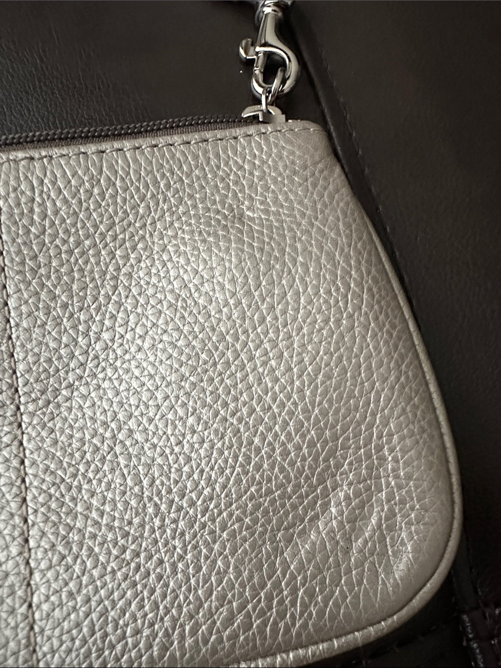 Coach Platinum Leather Wristlet Wallet - Picture 11 of 11